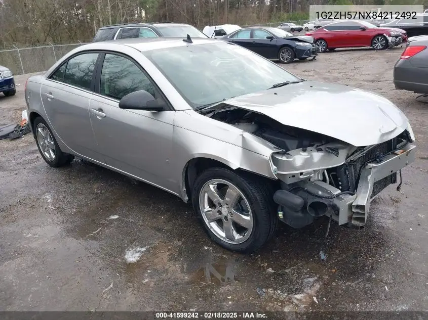 2008 Pontiac G6 Gt VIN: 1G2ZH57NX84212492 Lot: 41599242