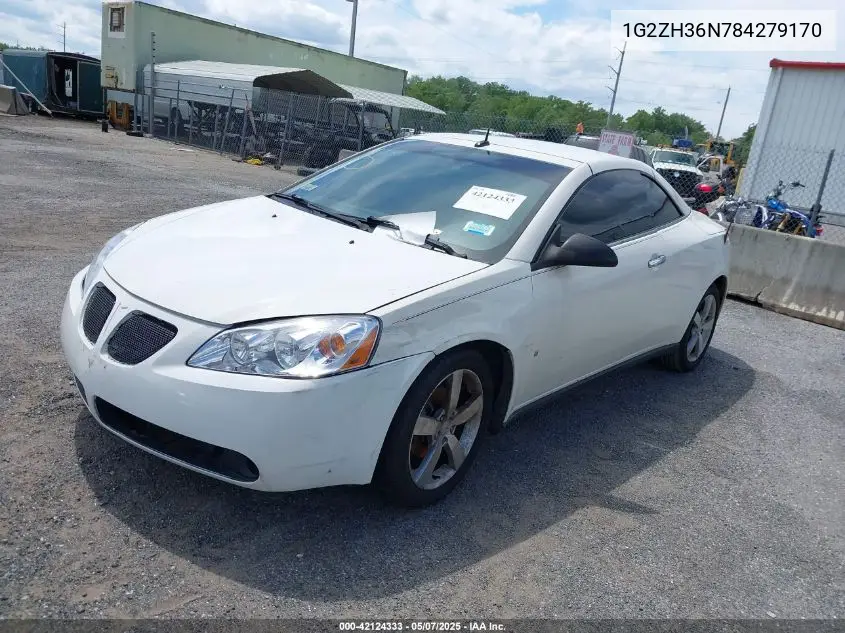 2008 Pontiac G6 Gt VIN: 1G2ZH36N784279170 Lot: 42124333