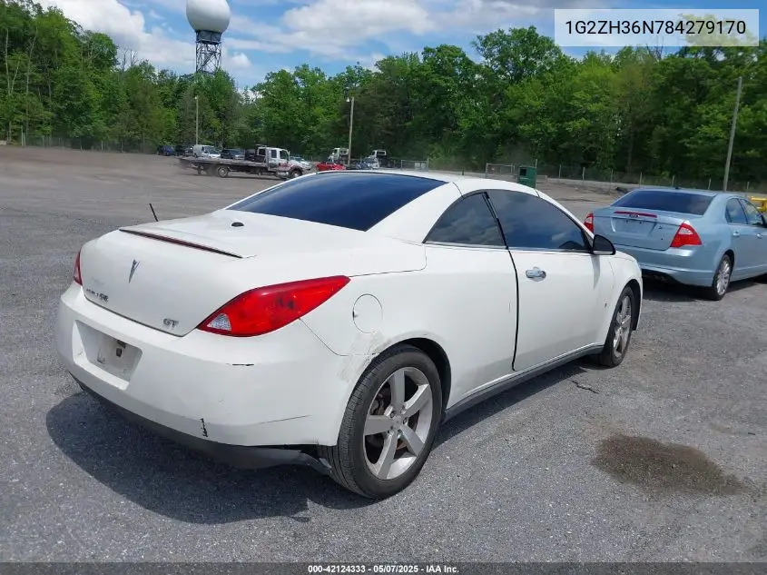 2008 Pontiac G6 Gt VIN: 1G2ZH36N784279170 Lot: 42124333