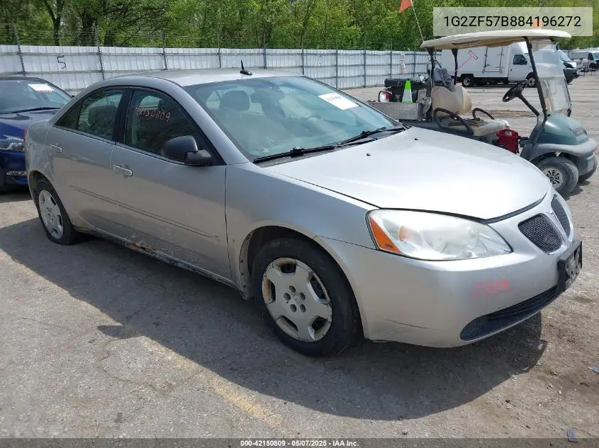 2008 Pontiac G6 Value Leader VIN: 1G2ZF57B884196272 Lot: 42150809