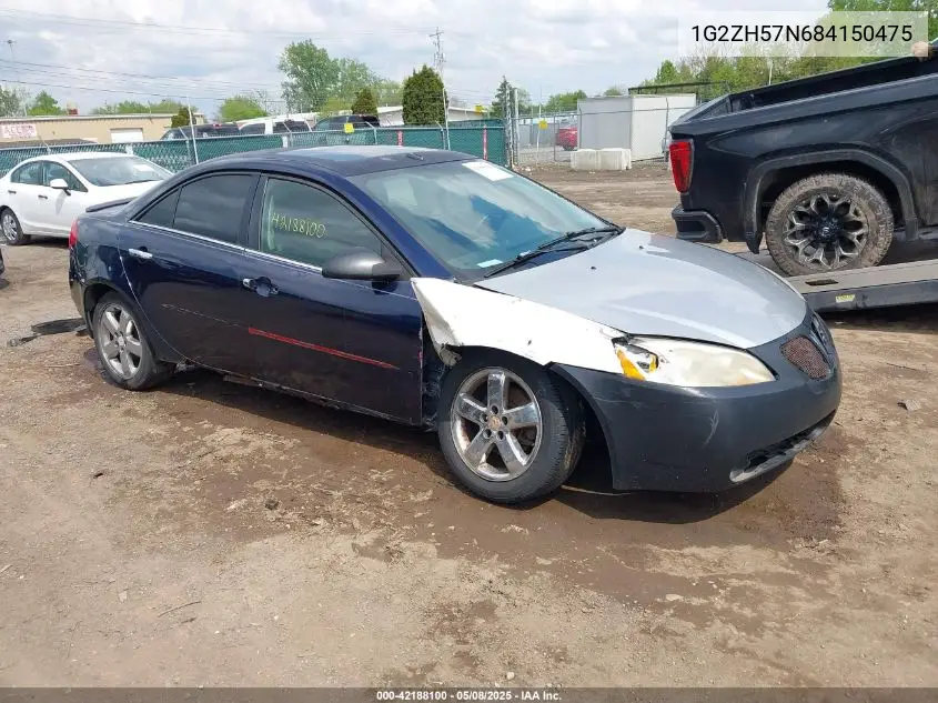 2008 Pontiac G6 Gt VIN: 1G2ZH57N684150475 Lot: 42188100
