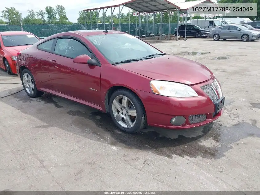 2008 Pontiac G6 Gxp VIN: 1G2ZM177884254049 Lot: 42193619