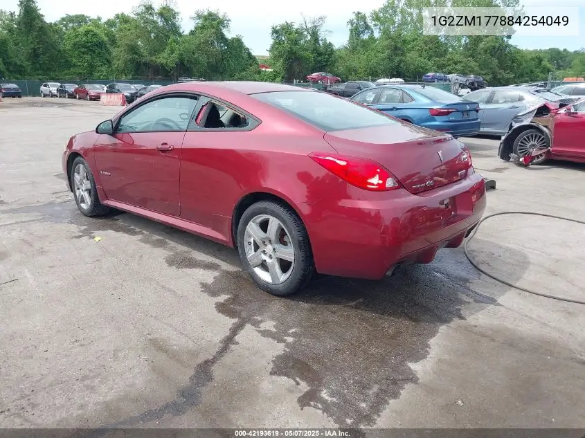 2008 Pontiac G6 Gxp VIN: 1G2ZM177884254049 Lot: 42193619