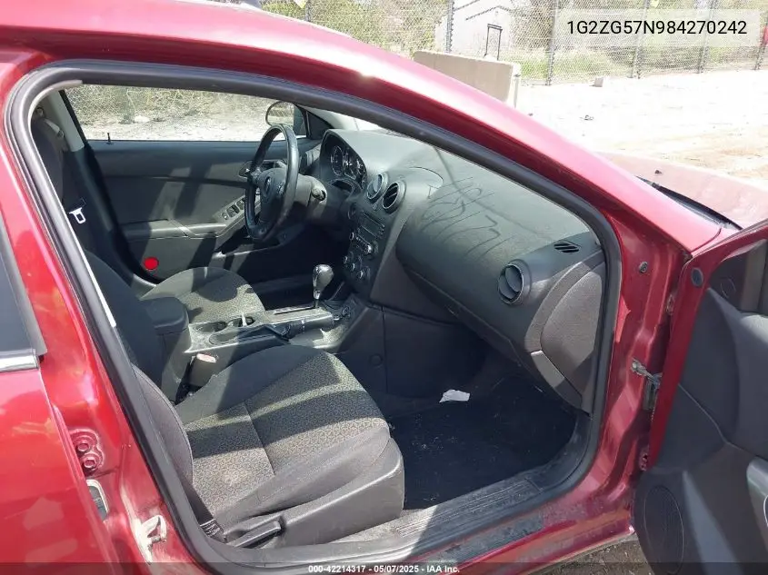 2008 Pontiac G6 VIN: 1G2ZG57N984270242 Lot: 42214317