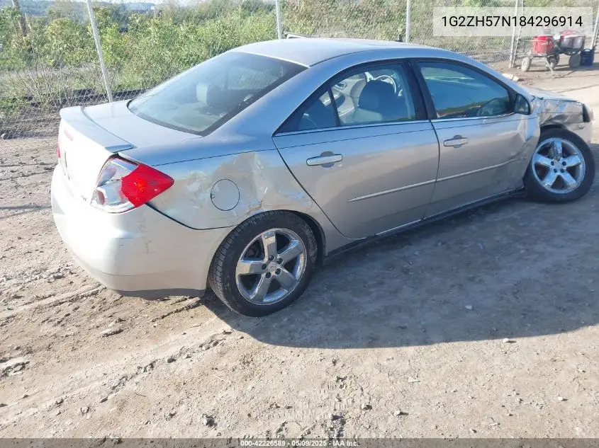 2008 Pontiac G6 Gt VIN: 1G2ZH57N184296914 Lot: 42226589
