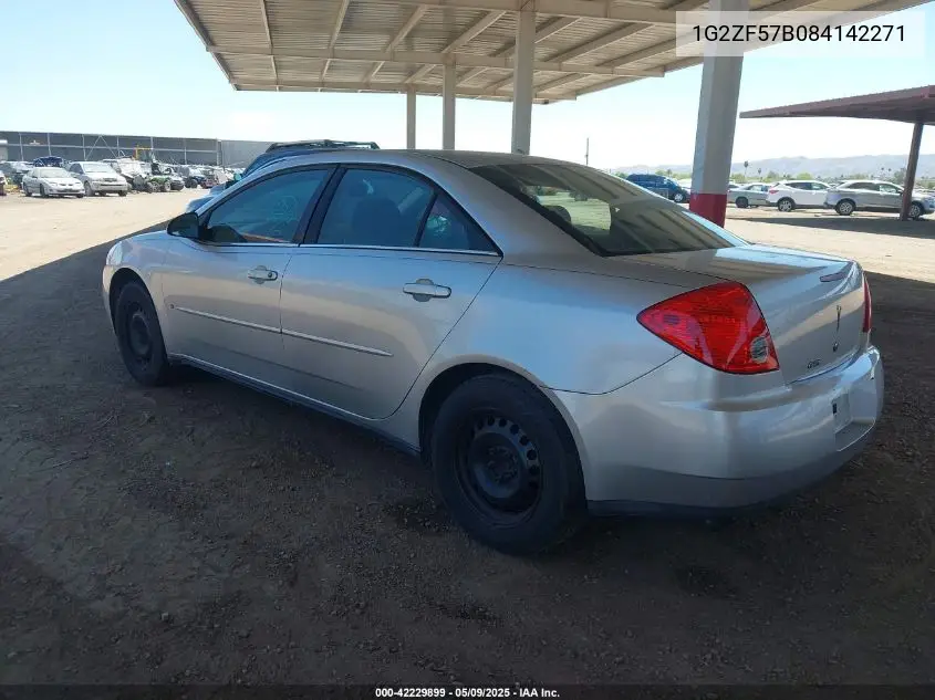 2008 Pontiac G6 Value Leader VIN: 1G2ZF57B084142271 Lot: 42229899