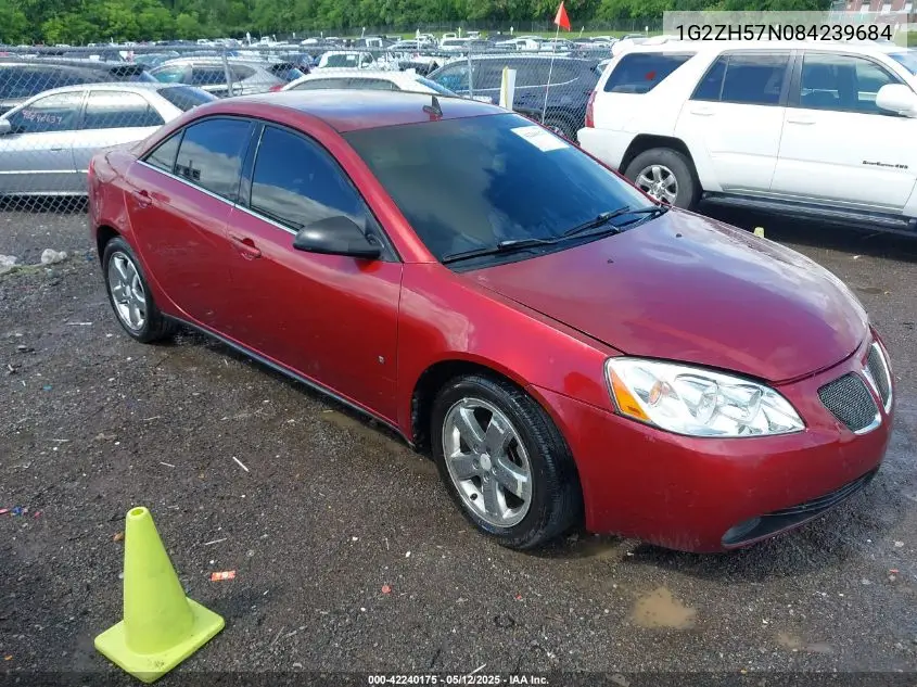 2008 Pontiac G6 Gt VIN: 1G2ZH57N084239684 Lot: 42240175