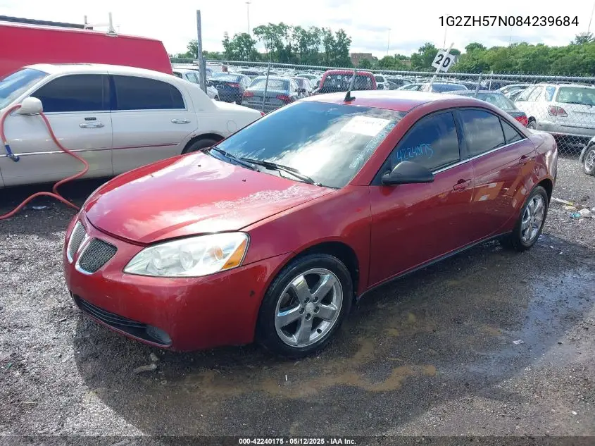 2008 Pontiac G6 Gt VIN: 1G2ZH57N084239684 Lot: 42240175