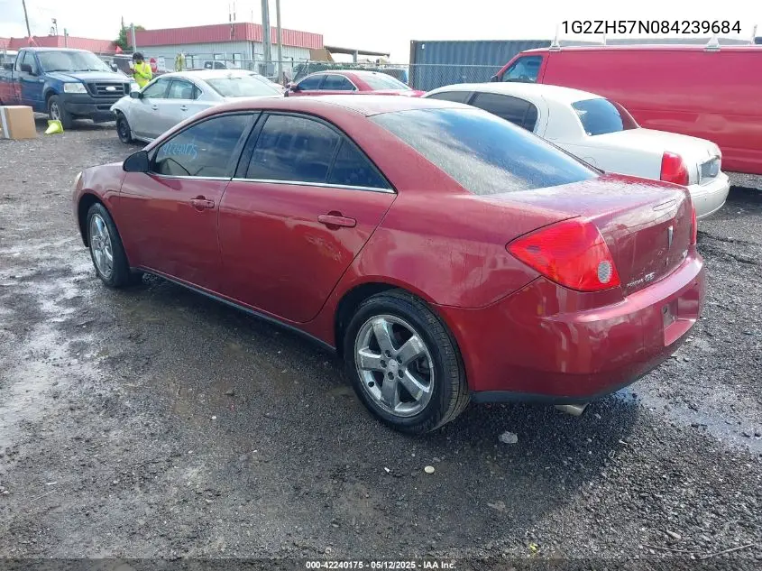 2008 Pontiac G6 Gt VIN: 1G2ZH57N084239684 Lot: 42240175