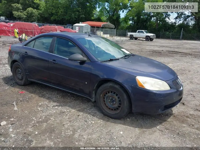 2008 Pontiac G6 Value Leader VIN: 1G2ZF57B184109313 Lot: 42529064