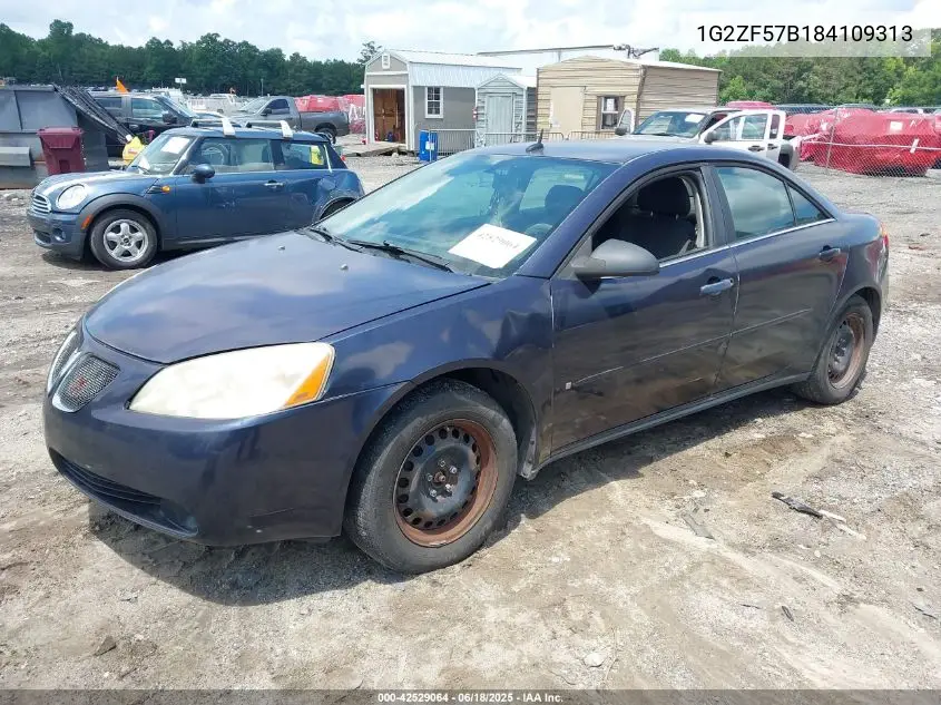 2008 Pontiac G6 Value Leader VIN: 1G2ZF57B184109313 Lot: 42529064