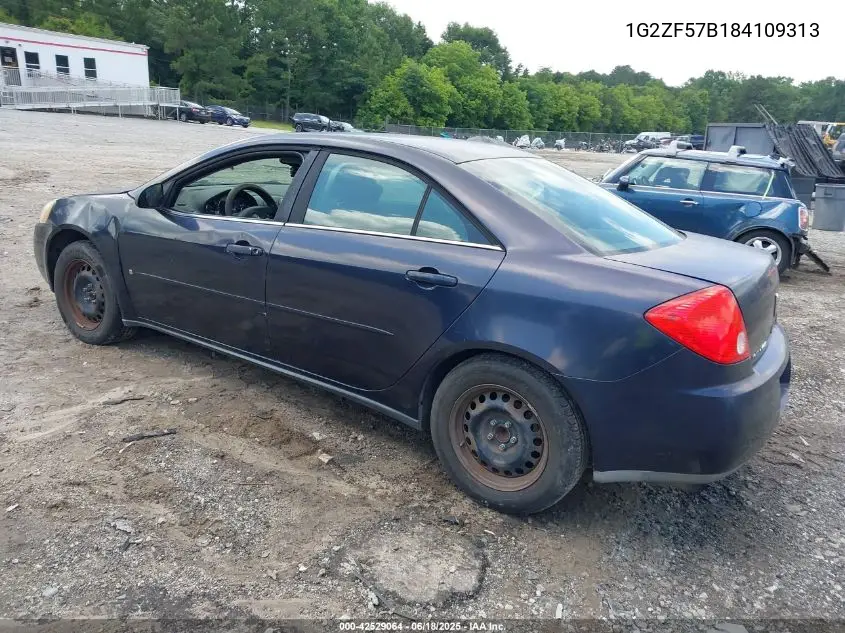 2008 Pontiac G6 Value Leader VIN: 1G2ZF57B184109313 Lot: 42529064