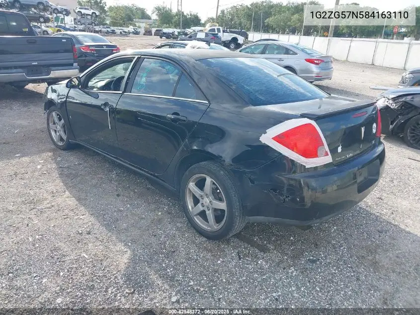 2008 Pontiac G6 VIN: 1G2ZG57N584163110 Lot: 42548372