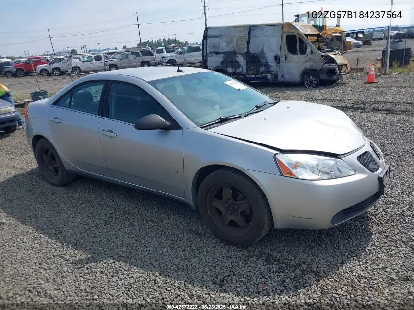 2008 Pontiac G6 VIN: 1G2ZG57B184237564 Lot: 42572222