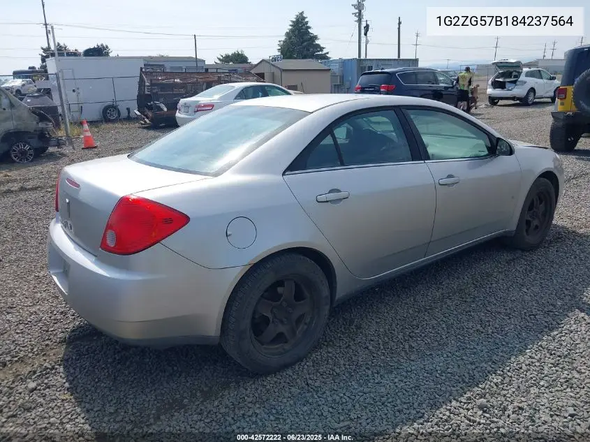 2008 Pontiac G6 VIN: 1G2ZG57B184237564 Lot: 42572222