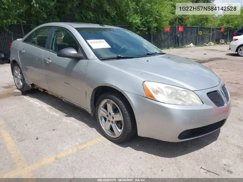 2008 Pontiac G6 Gt VIN: 1G2ZH57N584142528 Lot: 42591375