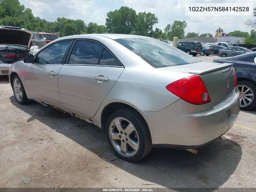 2008 Pontiac G6 Gt VIN: 1G2ZH57N584142528 Lot: 42591375