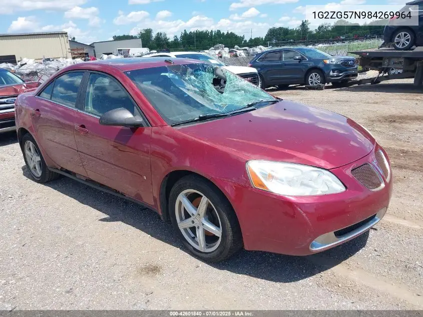 2008 Pontiac G6 VIN: 1G2ZG57N984269964 Lot: 42601840