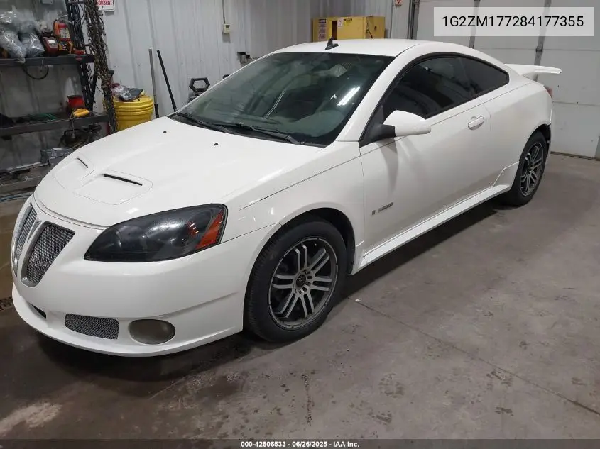 2008 Pontiac G6 Gxp VIN: 1G2ZM177284177355 Lot: 42606533