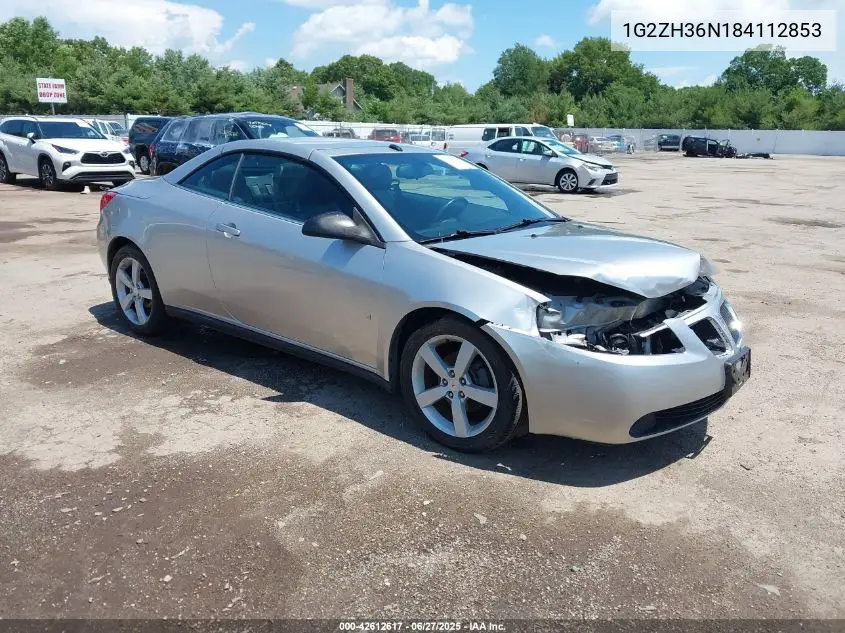 2008 Pontiac G6 Gt VIN: 1G2ZH36N184112853 Lot: 42612617