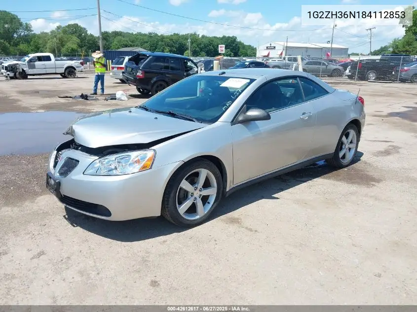 2008 Pontiac G6 Gt VIN: 1G2ZH36N184112853 Lot: 42612617