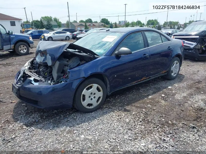 2008 Pontiac G6 Value Leader VIN: 1G2ZF57B184246834 Lot: 42614255