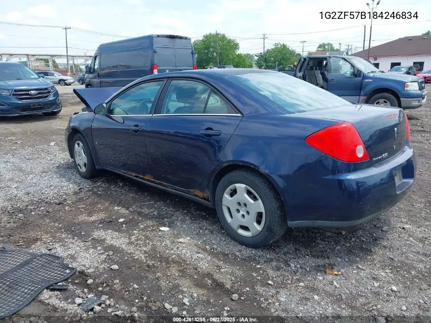 2008 Pontiac G6 Value Leader VIN: 1G2ZF57B184246834 Lot: 42614255