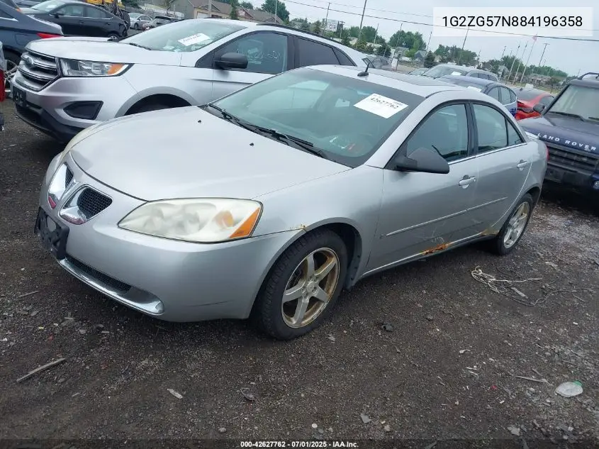 2008 Pontiac G6 Se VIN: 1G2ZG57N884196358 Lot: 42627762