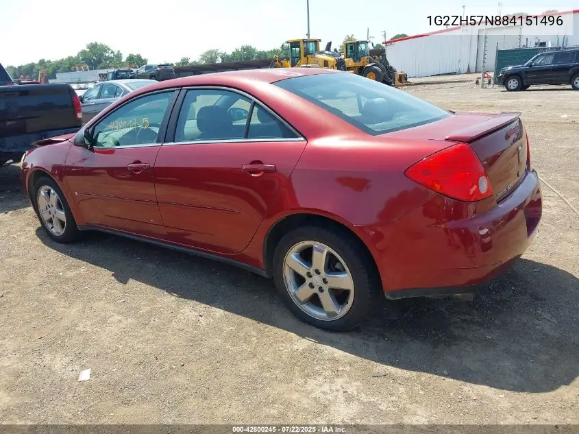 2008 Pontiac G6 Gt VIN: 1G2ZH57N884151496 Lot: 42800245
