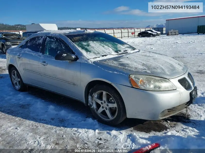 2009 Pontiac G6 Gt VIN: 1G2ZH57N094193484 Lot: 41539826