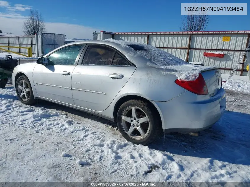 2009 Pontiac G6 Gt VIN: 1G2ZH57N094193484 Lot: 41539826