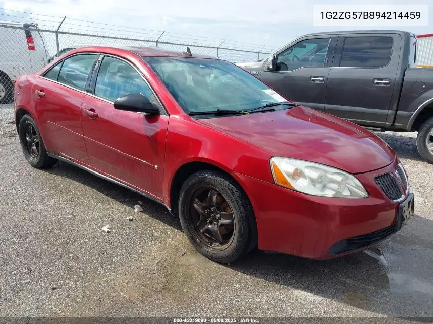 2009 Pontiac G6 VIN: 1G2ZG57B894214459 Lot: 42219090