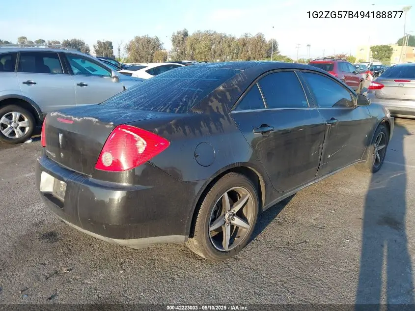 2009 Pontiac G6 VIN: 1G2ZG57B494188877 Lot: 42223003