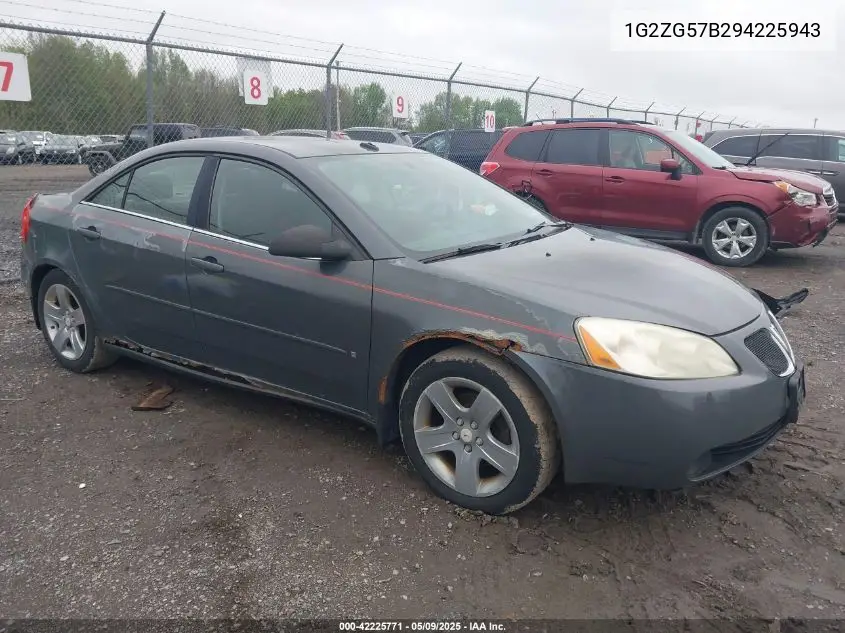 2009 Pontiac G6 VIN: 1G2ZG57B294225943 Lot: 42225771