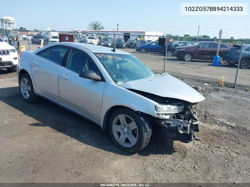 2009 Pontiac G6 VIN: 1G2ZG57B894214333 Lot: 42562776
