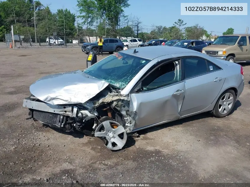 2009 Pontiac G6 VIN: 1G2ZG57B894214333 Lot: 42562776