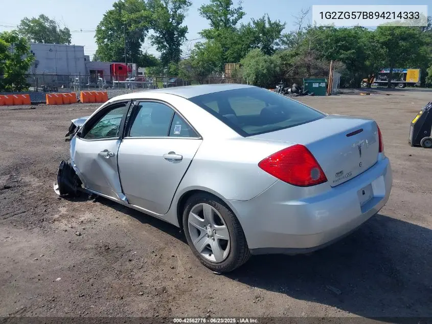 2009 Pontiac G6 VIN: 1G2ZG57B894214333 Lot: 42562776
