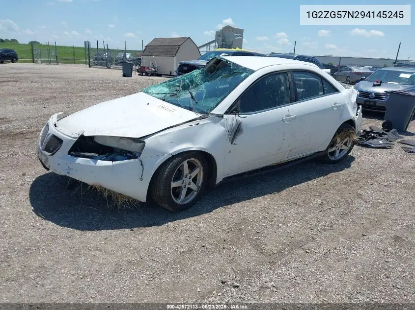 2009 Pontiac G6 VIN: 1G2ZG57N294145245 Lot: 42572113