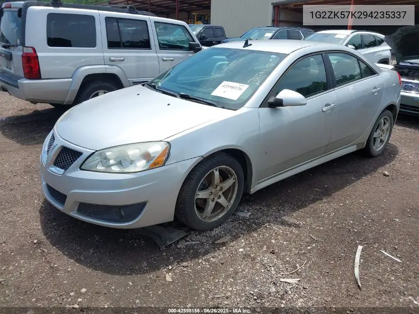 2009 Pontiac G6 New Gt VIN: 1G2ZK57K294235337 Lot: 42598156
