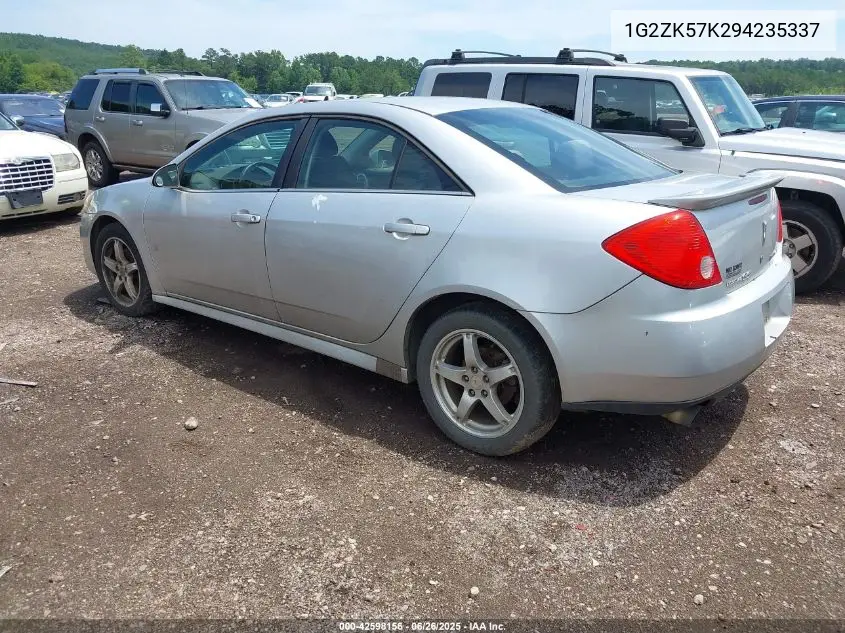2009 Pontiac G6 New Gt VIN: 1G2ZK57K294235337 Lot: 42598156