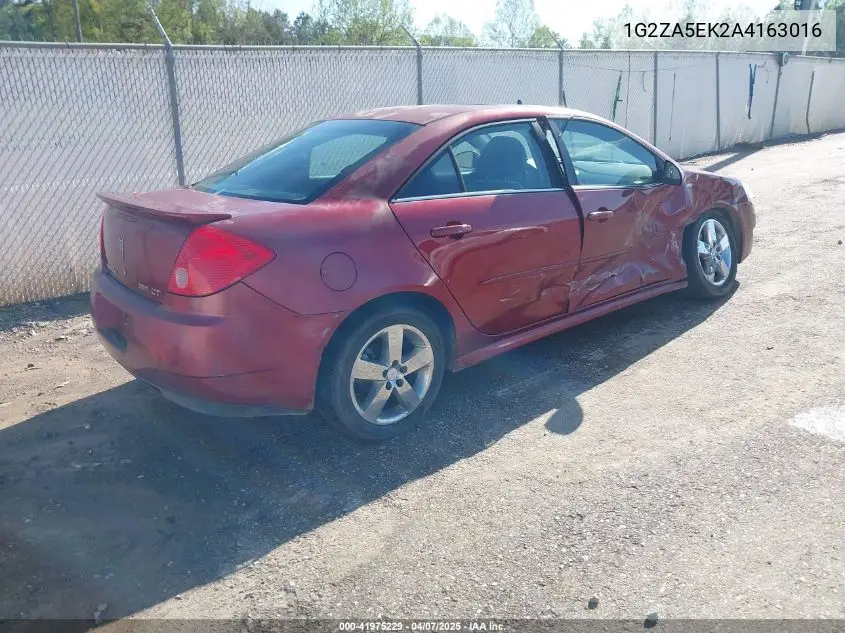 2010 Pontiac G6 VIN: 1G2ZA5EK2A4163016 Lot: 41975229