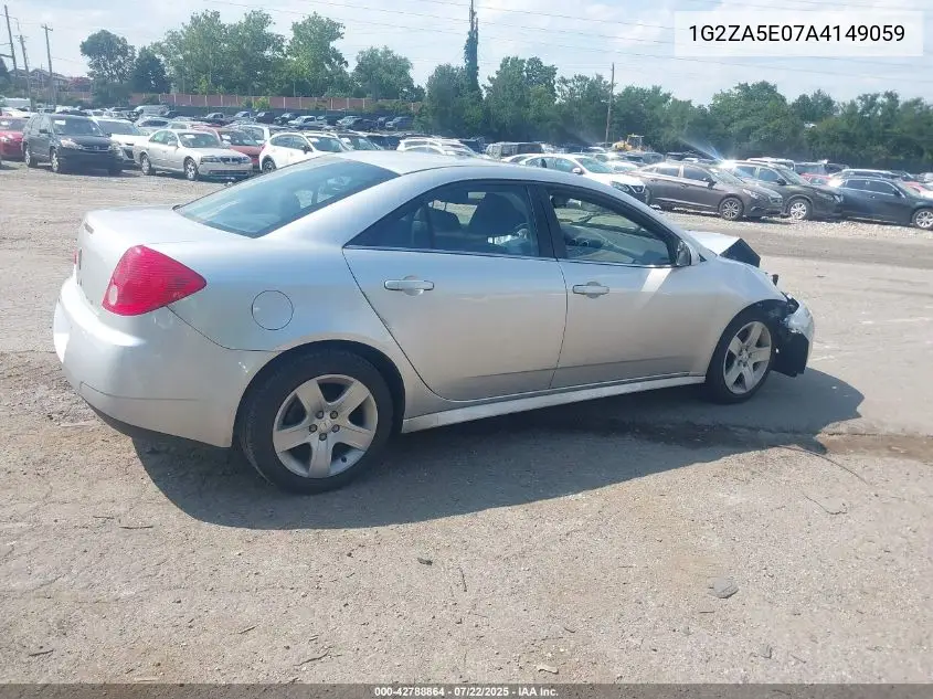 2010 Pontiac G6 VIN: 1G2ZA5E07A4149059 Lot: 42788864