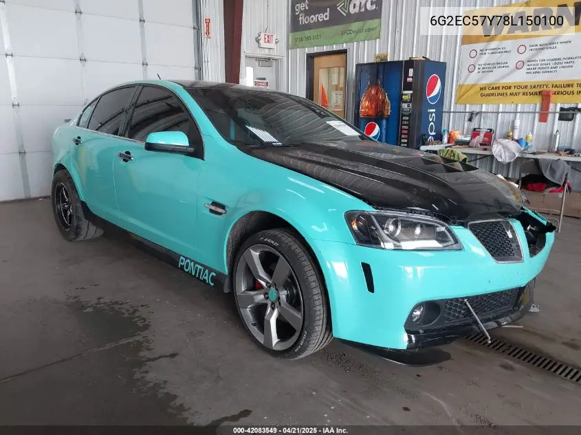 2008 Pontiac G8 Gt VIN: 6G2EC57Y78L150100 Lot: 42083549