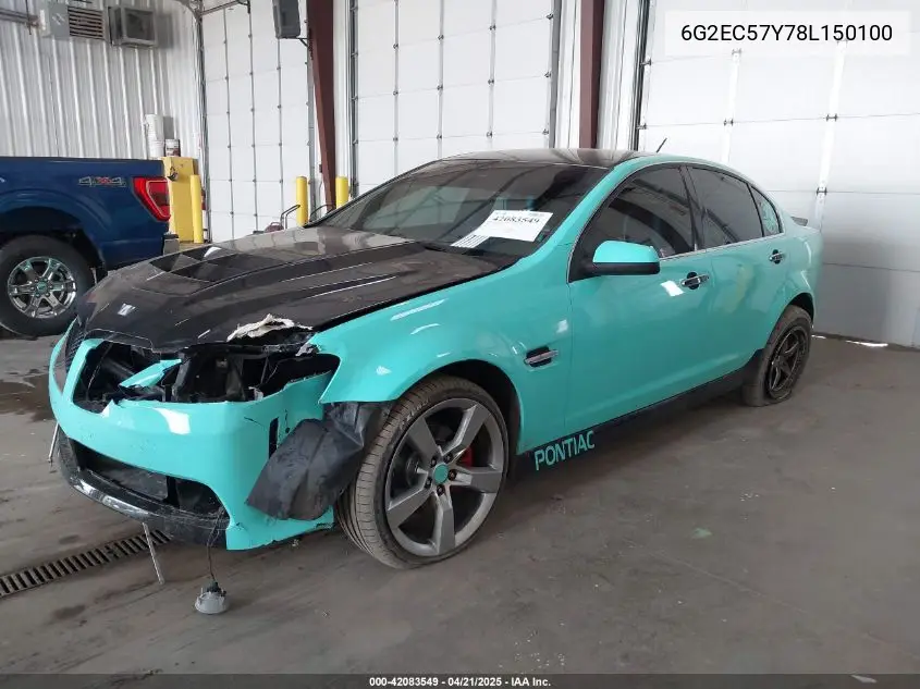 2008 Pontiac G8 Gt VIN: 6G2EC57Y78L150100 Lot: 42083549