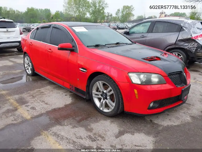 2008 Pontiac G8 VIN: 6G2ER57778L133156 Lot: 42119693