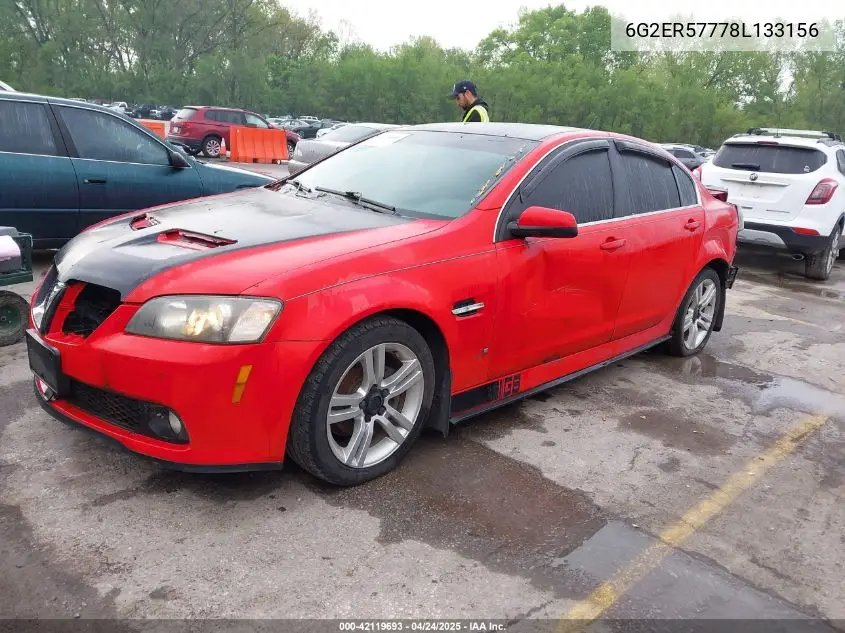 2008 Pontiac G8 VIN: 6G2ER57778L133156 Lot: 42119693