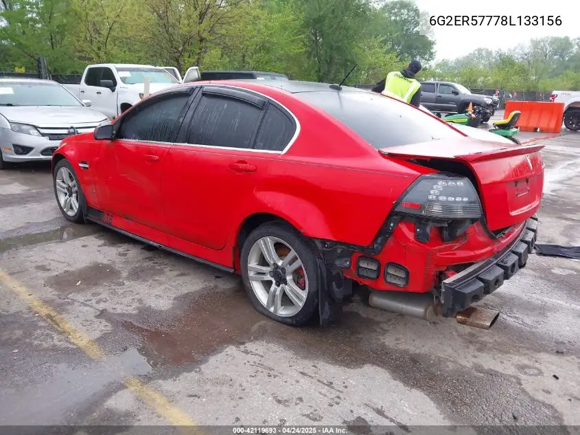 2008 Pontiac G8 VIN: 6G2ER57778L133156 Lot: 42119693