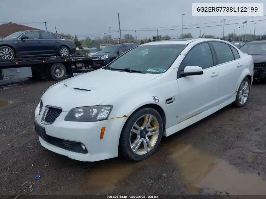 2008 Pontiac G8 VIN: 6G2ER57738L122199 Lot: 42176140
