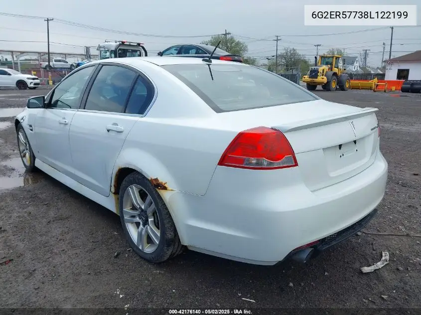 2008 Pontiac G8 VIN: 6G2ER57738L122199 Lot: 42176140
