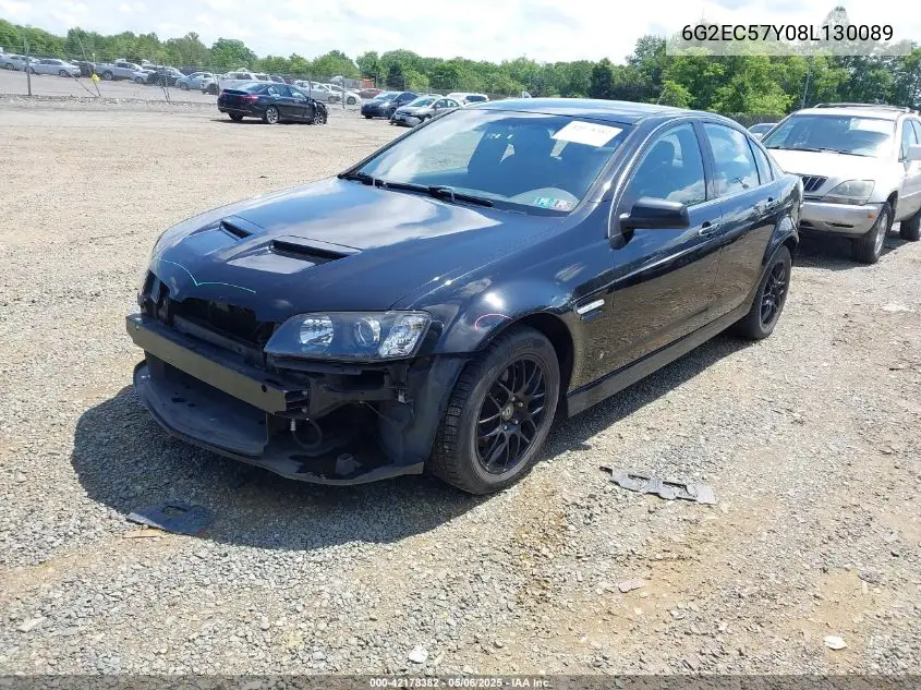 2008 Pontiac G8 Gt VIN: 6G2EC57Y08L130089 Lot: 42178382